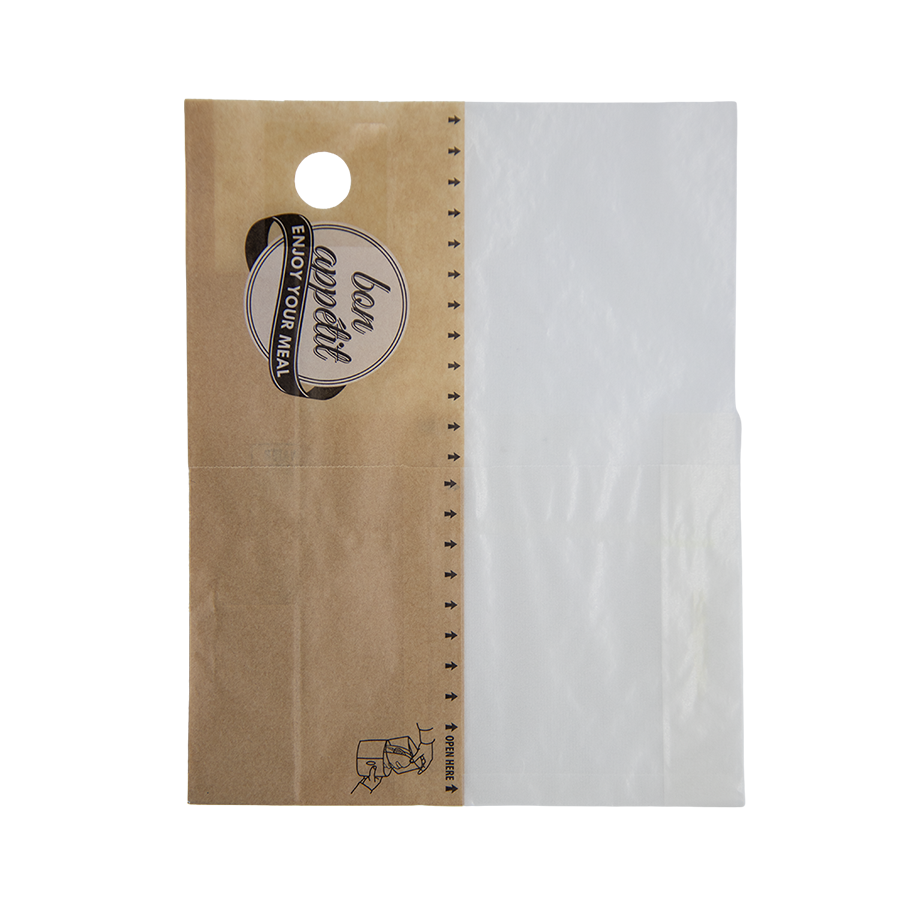 TOREBKA PAPIEROWA KANAPKA L 21,5X7,5X13 CM /BEŻOWA, PELUR/
